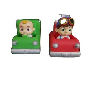 Cocomelon Set of 2 Mini Cars Vehicles Fire Truck &JJ Trash Truck